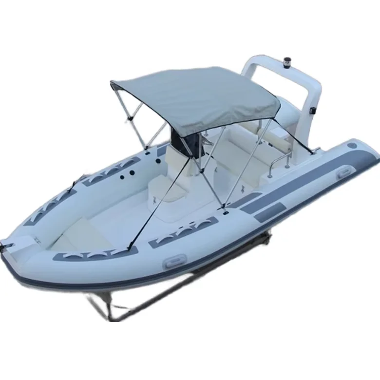 Inflatable Fishing Fiberglass Rib Boat Motor PVC Hypalon Material Single Seating Lake Outdoor Power Use Available Colors