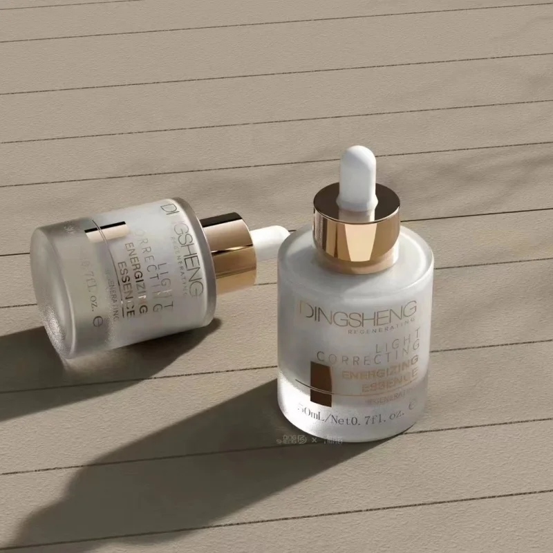 custom 15ml 30ml 50ml 100ml flat shoulder thick hair oil serum glass dropper bottle package with box for essential oil