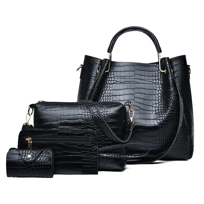 2022 Travel Gear Crocodile Pattern Four-Piece Set Mother and Child  bags women handbags ladies shoulder bag