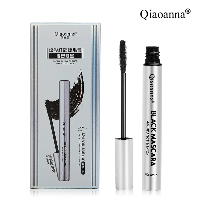 Тушь для ресниц Qiaoanna водостойкая 4D с цветным объемом и шелковым волокном фирменная торговая марка оптовая продажа