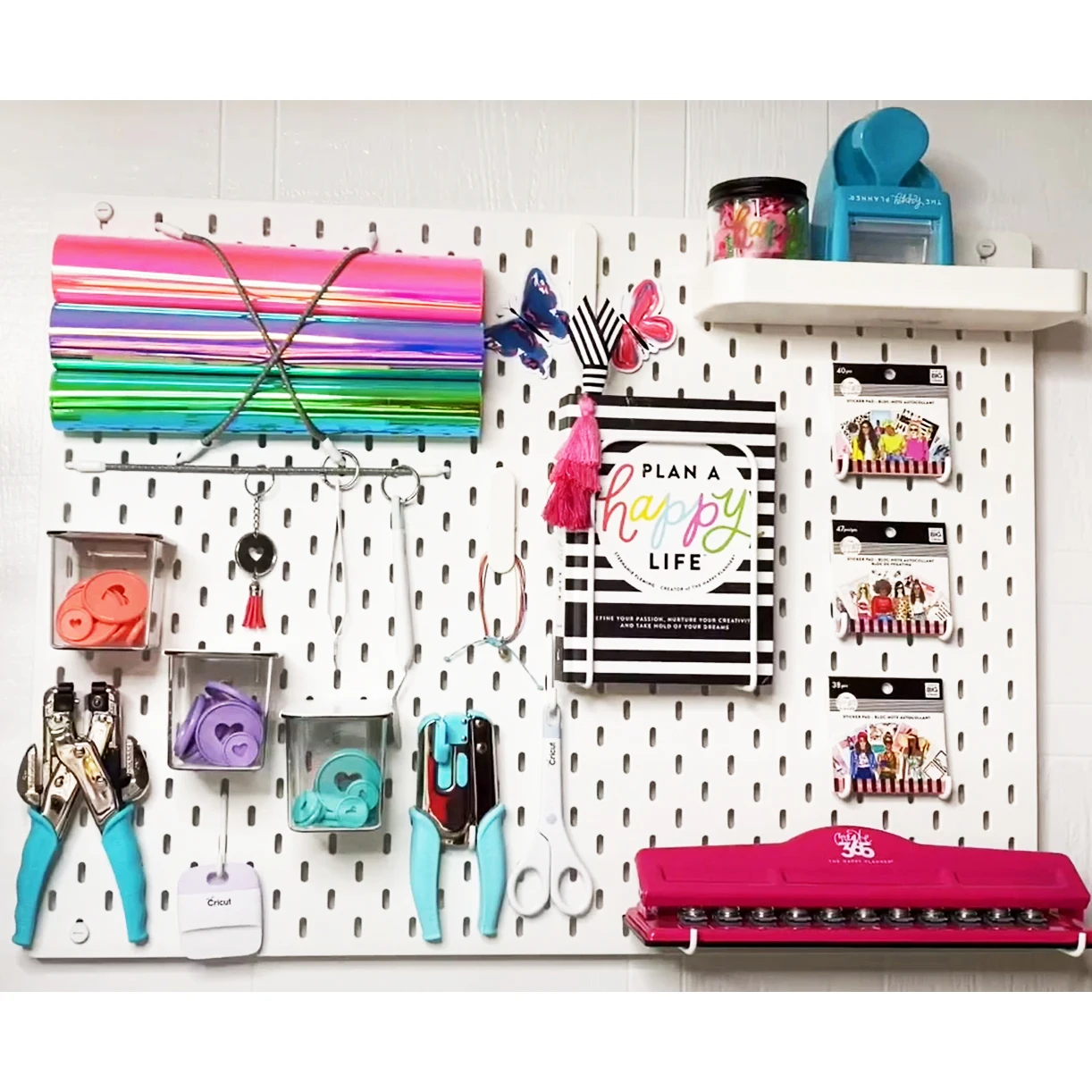 Золотую жилу производство Pegboard стена установленный пластмассовый хранения полка для гостиной спальни кухни 