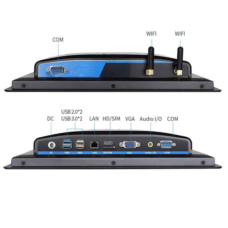 Touchthink embedded 11.6' customized high brightness anti-fog anti-uv protection near sea use industrial touch panel pc