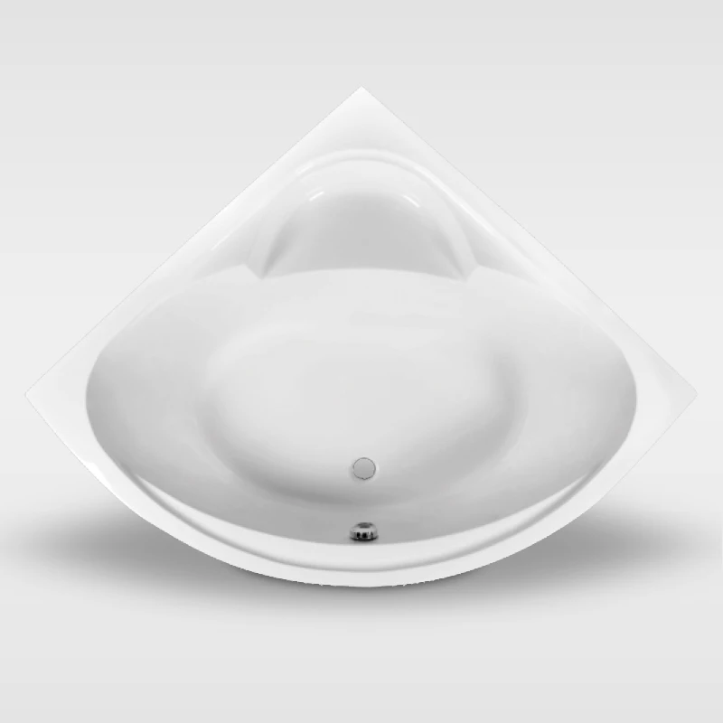 Triangular  fiberglass  bathtubs white glossy drop in type for wholesale