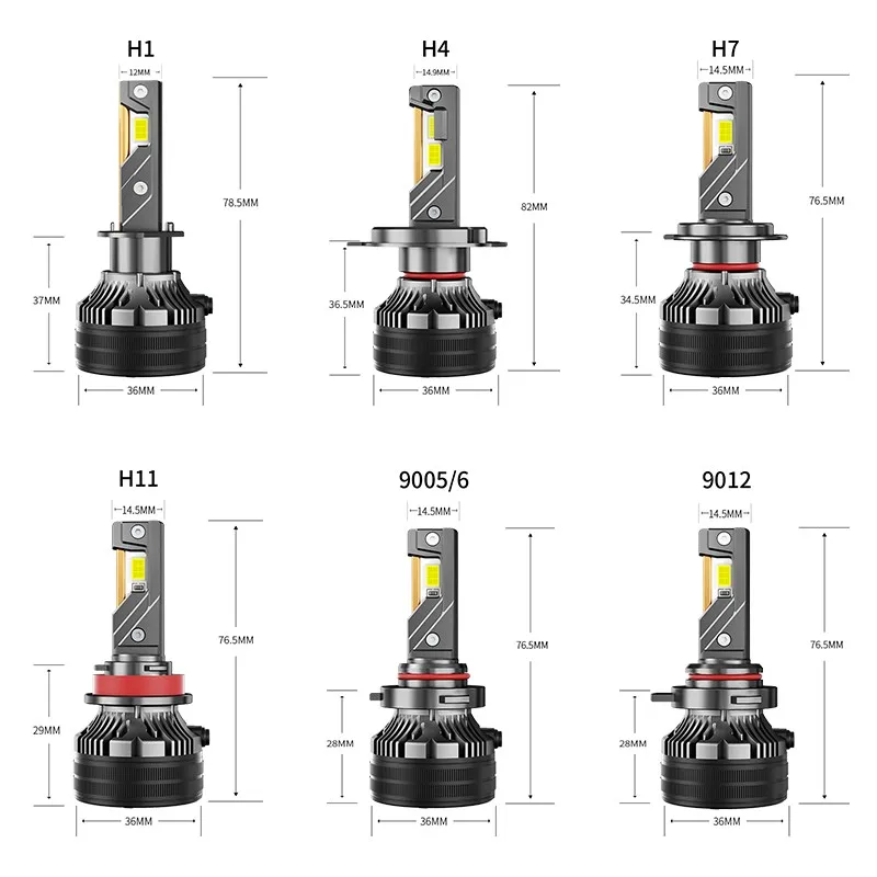 Super Bright 30000Lumen White Fog Light Bulb H4 H7 Led  Halogen & Xenon Headlights 9005 9006 H11 Auto Car LED Headlights H4