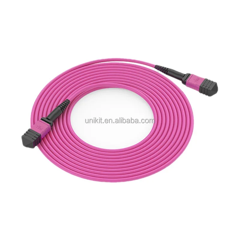 Best Price Low Insertion Loss 1 Meter 12 Cores OM4 MPO Fiber Optic Patch Cord For Data Center MTP MPO Optical Cable Patch Cord