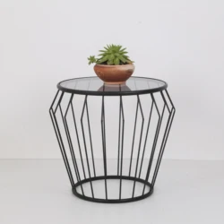 European Mirror Glass Polish All Metal Living Room Message Table Decoration Coffee Table