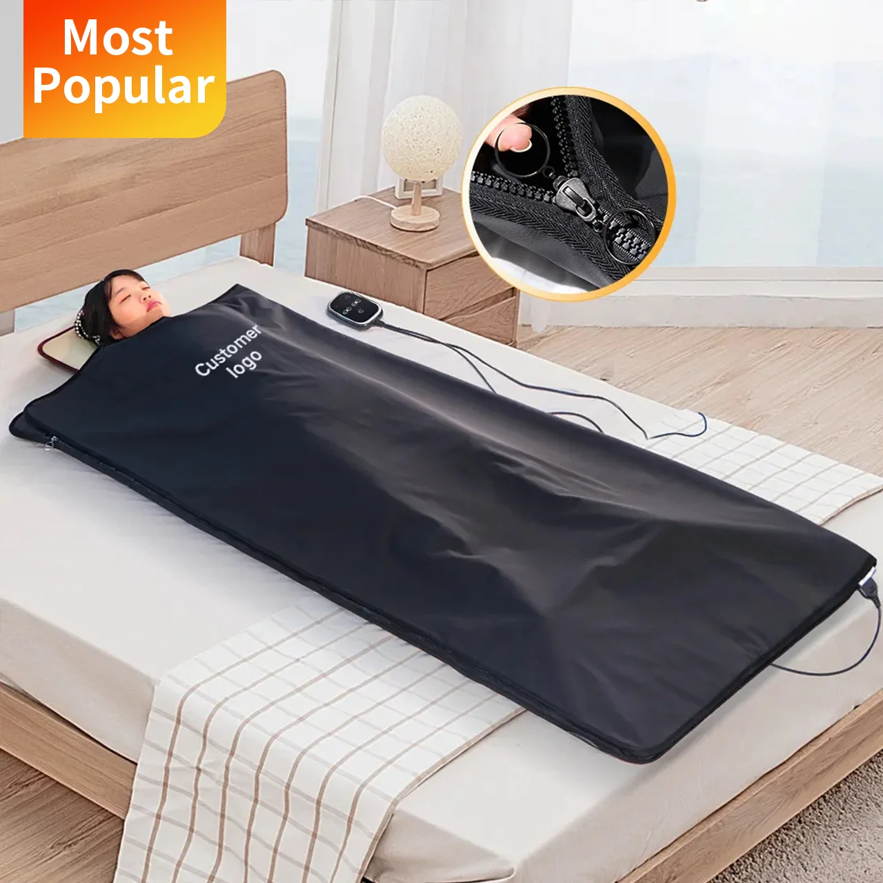 FUERLE New arrival Full Body zipper Sauna Portable Slimming Pemf Sauna Blanket for Weight Loss Infrared Sauna Blanket Infrared