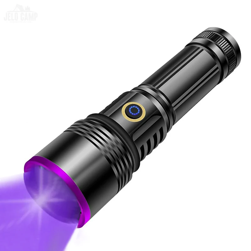 Find Urine & Bodily Fluid Minerals Scorpion detector 365nm 20W LED Blacklight Flashlight USB Rechargeable Ultraviolet lights