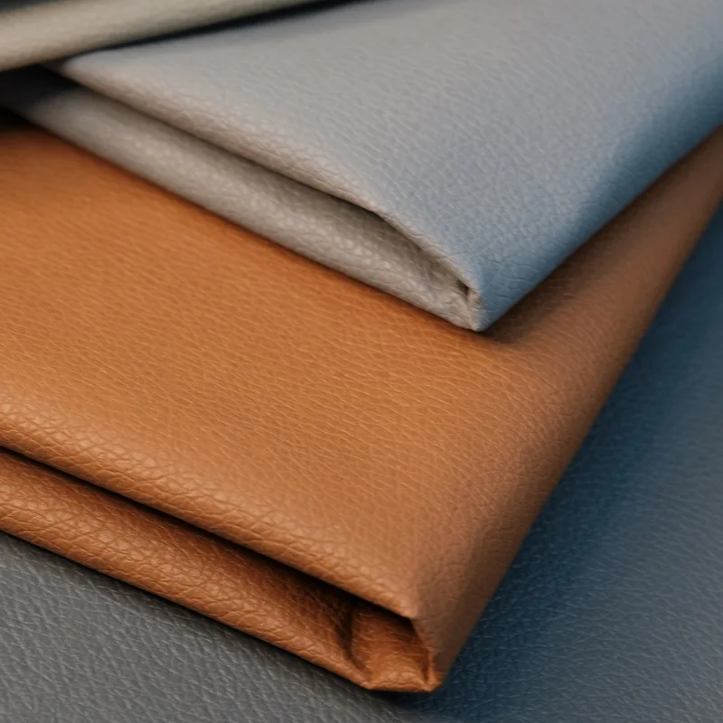 Jiangyin sunrise pvc artificial leather best price non woven backing faux pvc leather for furniture fabric
