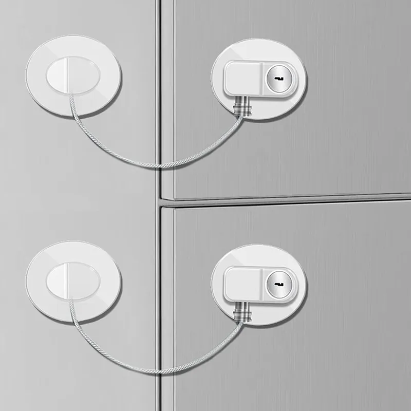 Used in Refrigerator Windows Etc Refrigerator Lock,Cabinet Locks with Keys, Mini Fridge Locks for Kids