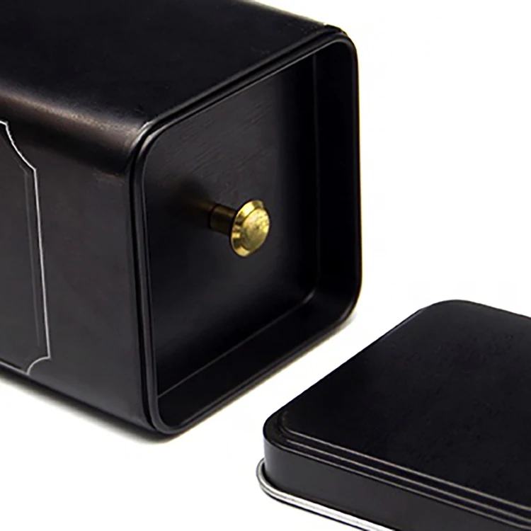 Factory Customized Tea-Leaves Gift Metal Packaging Double Layer Lid Inner Lid Seal Airtight Tea Tin Can With High Quality