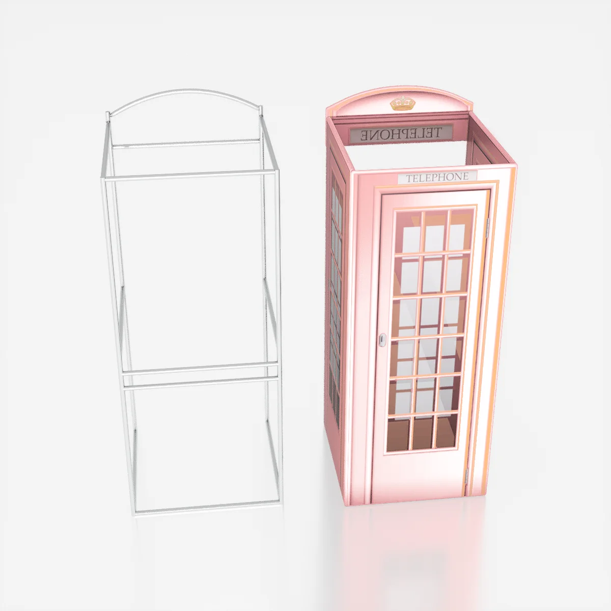 wholesale customized antique metal pink telephone london classic phone booth for sale 360 Photo Booth Phone Booth Enclosure