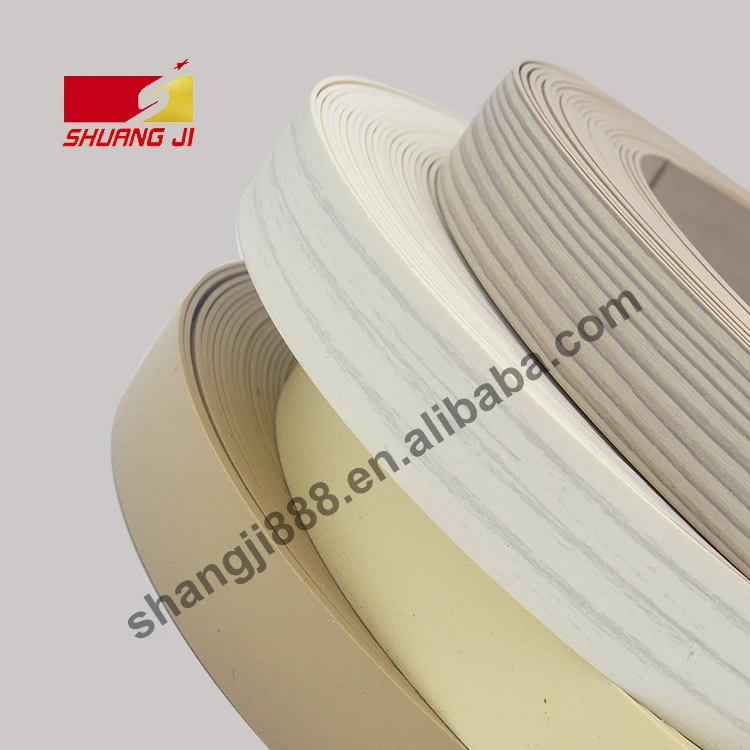 custom embossed surface white color 2mm 3mm pvc edge banding tape use for funiture