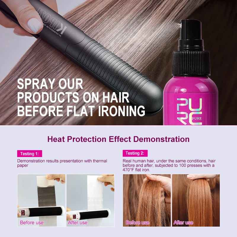 Private Label Lightweight Sulfate Free Alcohol Free Moisturizing Heat Protectant Spray For Hair 450 Fahrenheit Heat Protection