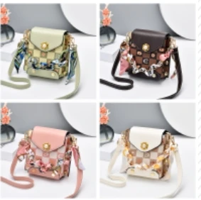 Pu Leather Phone Handbags Print Women Bags Shoulder Bag Fashionable  Ladies crossbody phone Bags