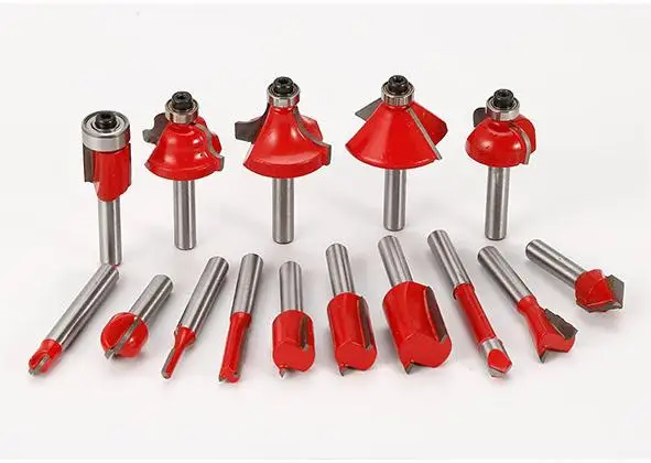 Wholesale 1 / 4 handle woodworking milling cutter set woodworking carving electromechanical wood milling
