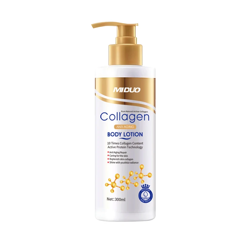 OEM 300ML Organic Retinol Instant Vitamin C Lightening Brightening Skin Whiten Moisturizing Milk Body Lotion Collagen For Women