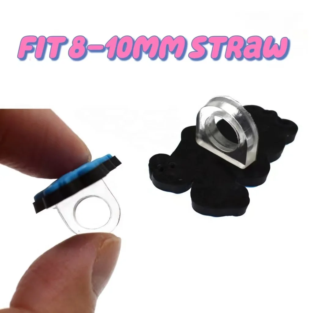 The Party Offers Popular Straw Top Hats For Pockets Paw Print Style Dustproof Top Hats With Silicone Straw Caps For Drinking