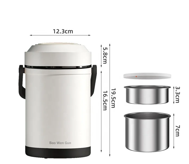 Large Capacity 304 stainless steel 1.6L Thermos Lunch Box Food Soup Storage Containers Vacuum Flasks Portable Bento Box