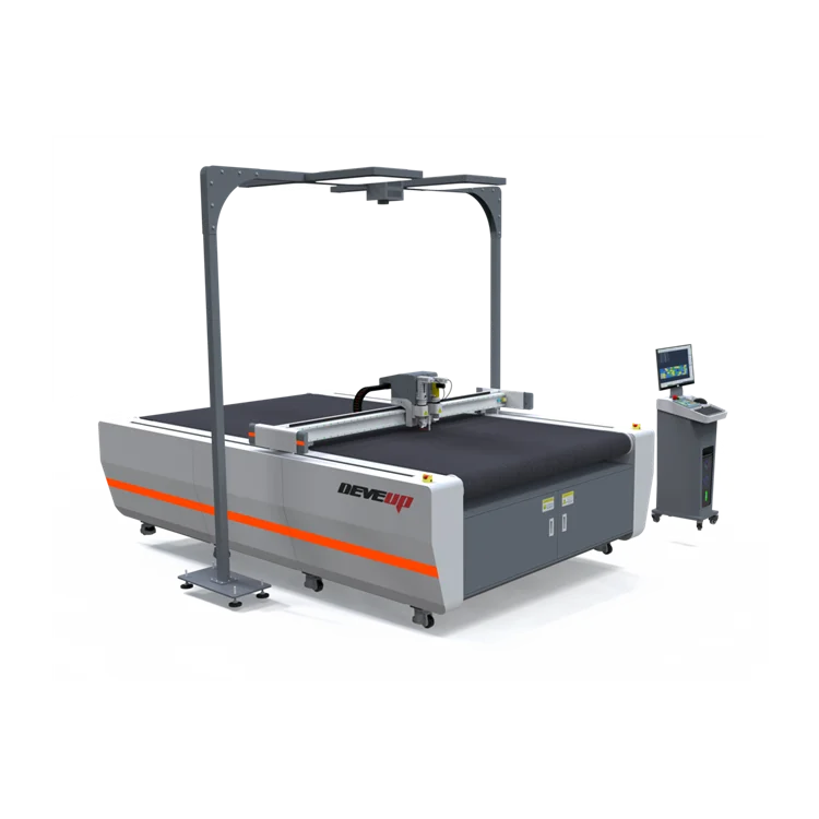 CNC Fully Automatic Vibrating Geotextile Fabric Oscillating Knife Carpet Cutting Machine