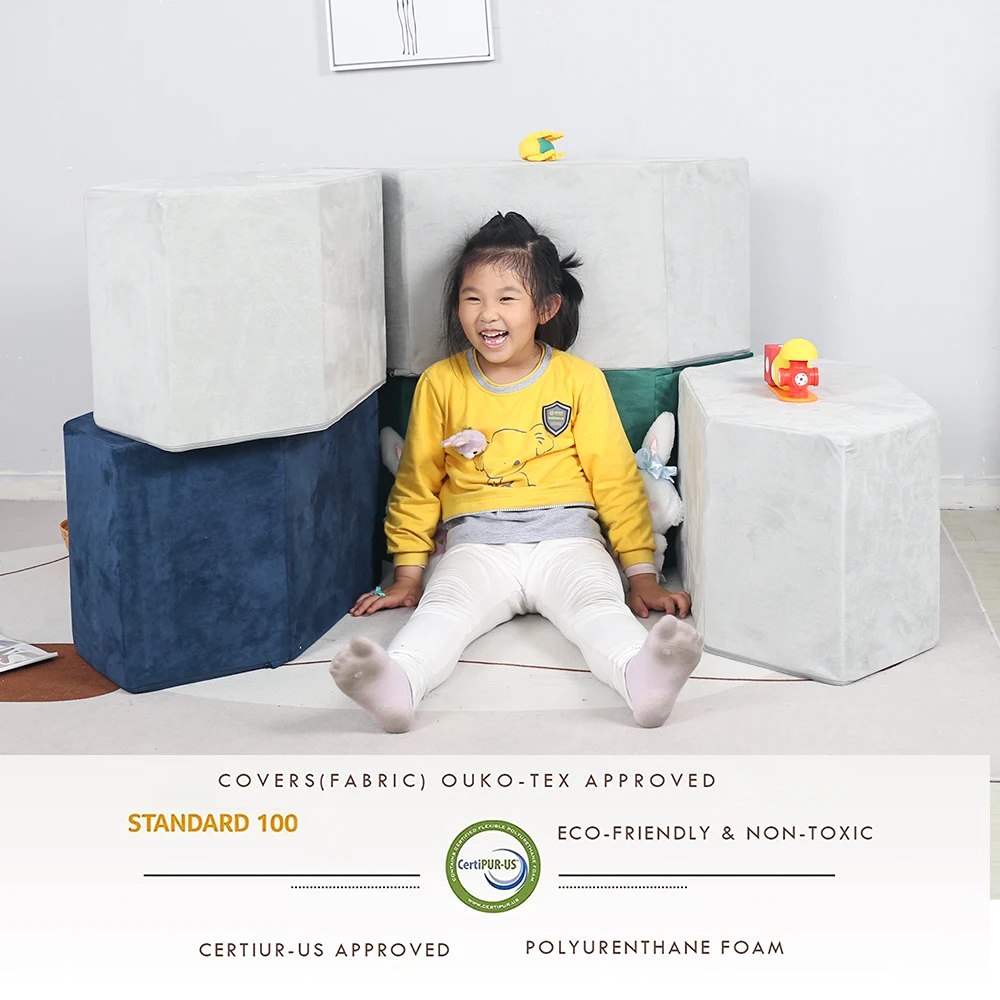 Customization soft Furniture high density foam kids sofa children playing sofa for Home bedroom bathroom sofa