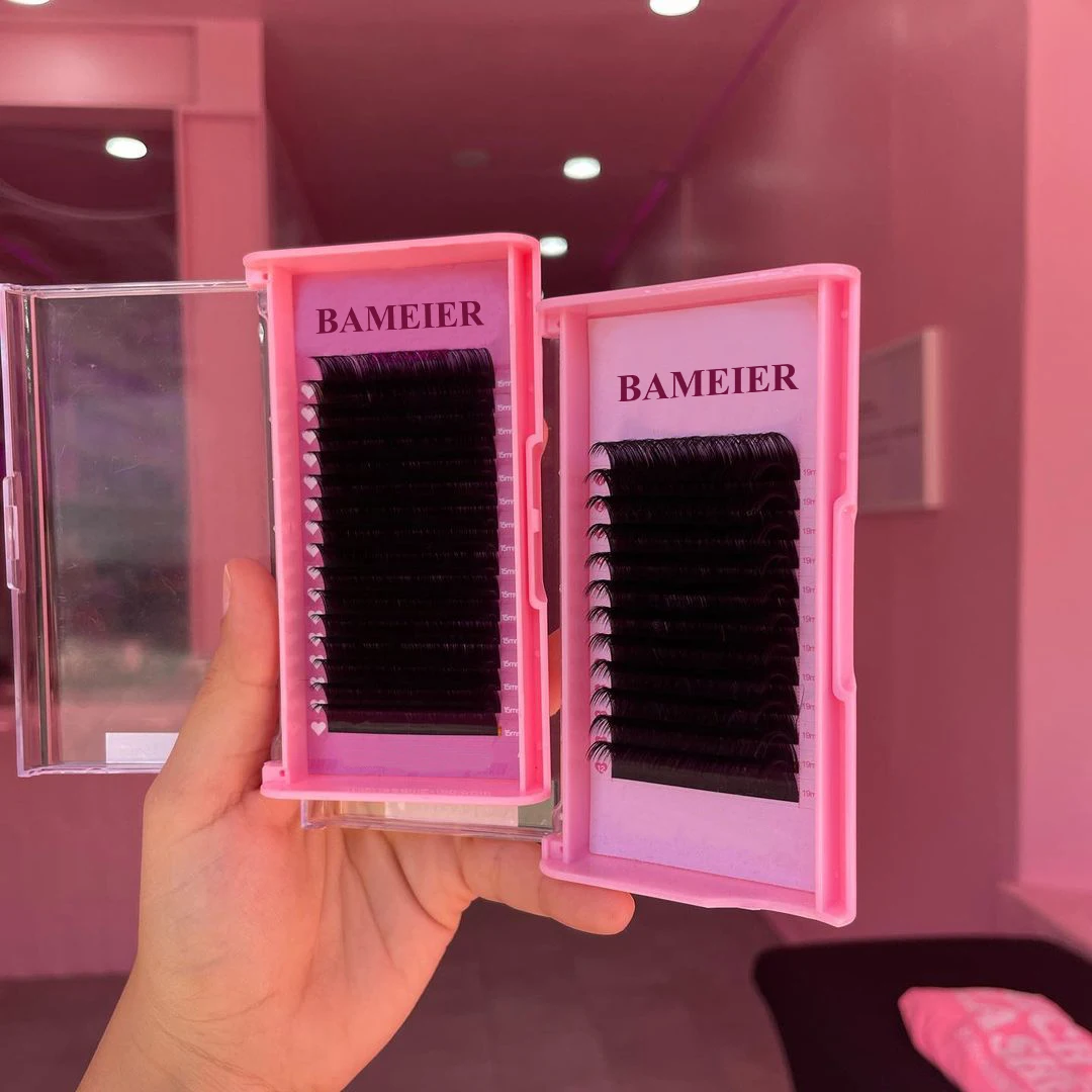 Matte Black Cashmere Eyelash Extension 6 mm Mixed Lash Tray Book Supplier Korean Pbt no Logo Lash Trays