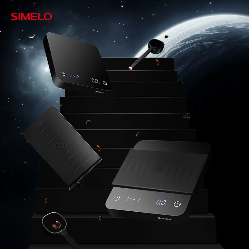 SIMELO portable Mini Single Display Coffee Scale Kitchen usb Electronic Scale Timer Coffee Scale With silicone pad