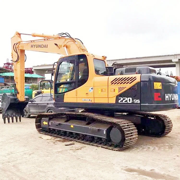 Good condition Korea original hydraulic crawler chain 22 ton hyundai 220 used excavator korea for sale