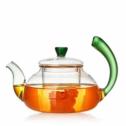 The tea pot can heat the steam of the glass bubble teapot to boil tea health pot