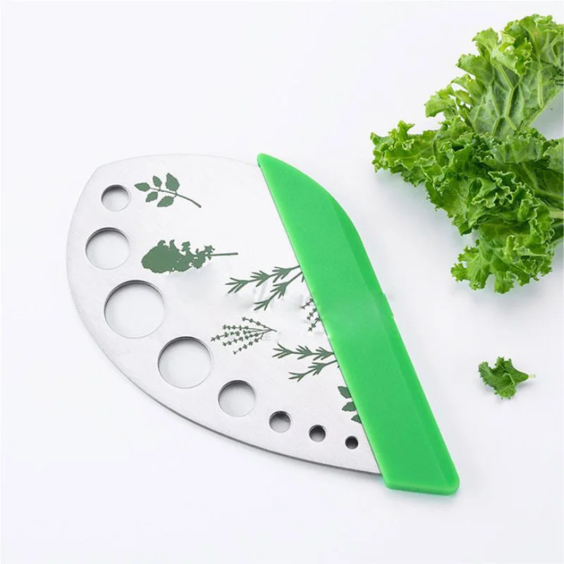 Fruit Vegetable Kitchen Herb Leaf Stripper Peeler Tool 9 Holes Herb Cutter Stripper