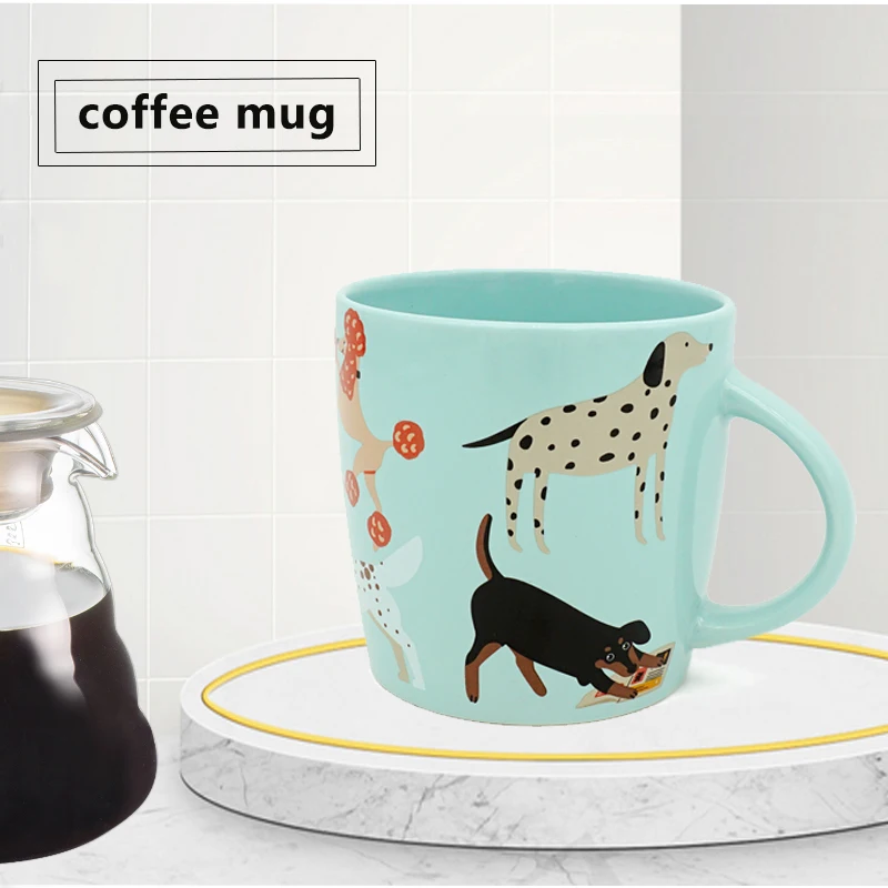 Promotional Gift 15oz Signature butterfly Life Pattern Coffee Office Ceramic Mugs With Animal Design