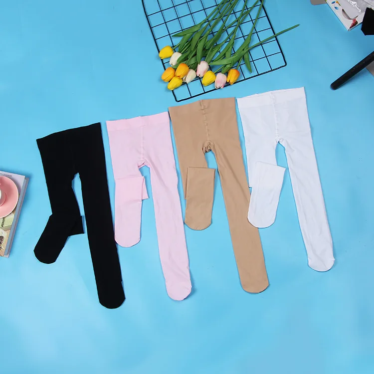 
Baby Girls Nylon Ballet Dance Pantyhose white Dance Wear dance tights for girls Solid Color nude children girls stockings Kids 