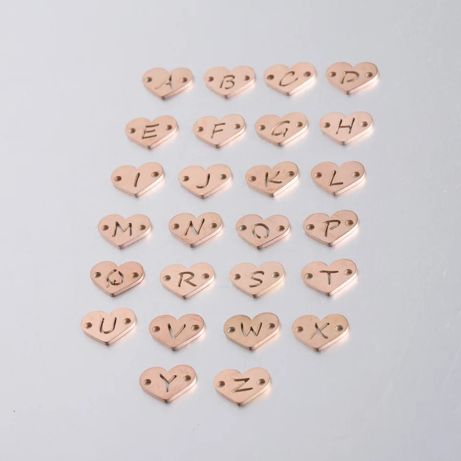 1 2*12 мм 26 дюймов английская Нержавеющая Сталь Буквы очаровательные аксессуары из нержавеющей стали diy Ювелирные изделия Золотой аксессуар