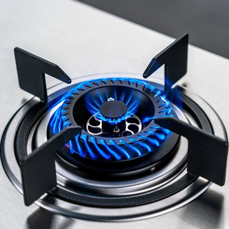 YIUAN modern novel design cooker kitchen home appliance auto ignition standard double burner Stainless steel recessed gas stove