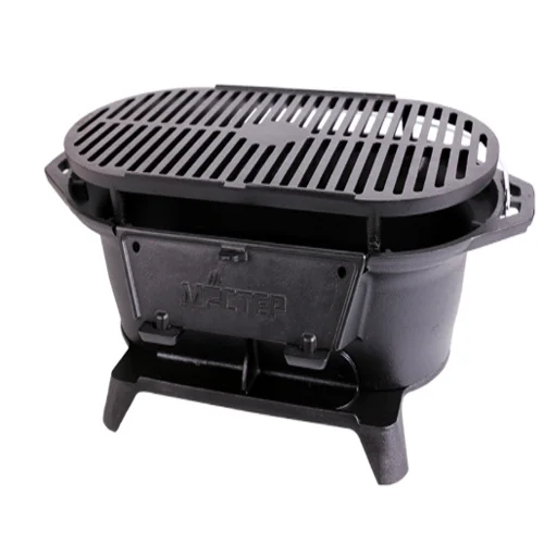 Japanese-style household charcoal field cast iron barbecue grill thickened outdoor oysters portable small mini family barbecue