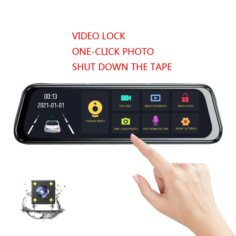 Vehicle / bus car /taxi  Dash Cam  Whole sell car camera dash 2K rear view mirror camera dash cam