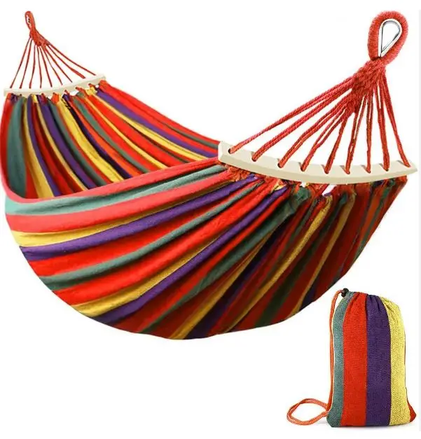 Newbility Portable Ultra Light Hanging Hammock Travel Outdoor Camping Swing Thick Canvas Bed Hammocks