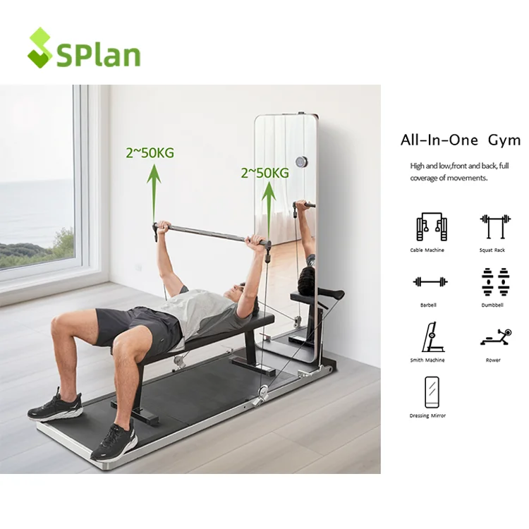 SPlan requires no installation Smart Home Workout Machine Foldable Multi Exercise Multifunction All In One Personal Trainer