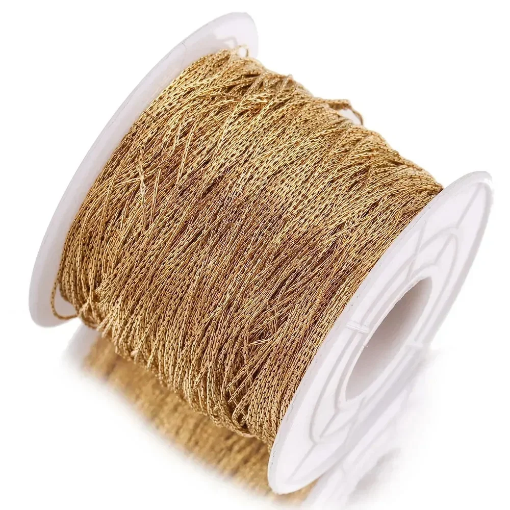 Wholesale custom stainless steel 18k gold-plated hammer patterned chain loose chain DIY permanent jewelry chain