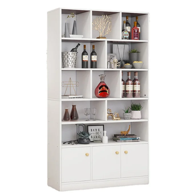 Wholesale Customized Hot Sale Panel Wooden Style Bookcase Simple Design Wooden Storage Bookcase