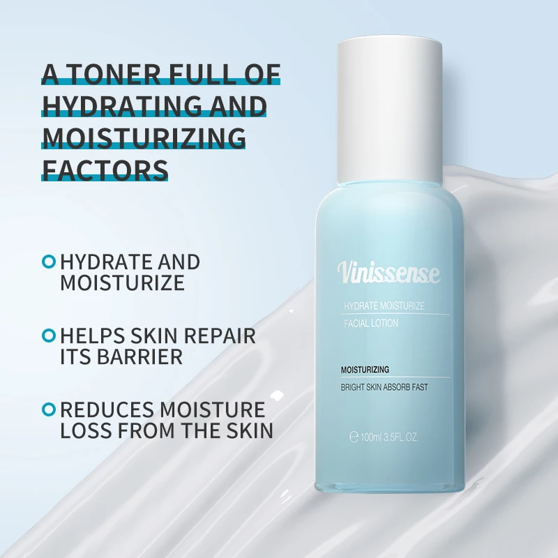 Vinissense Hydrating Moisturizing Facial Lotion 100ml Hydrates dry skin, soothes replenishes skin OEM ODM customized