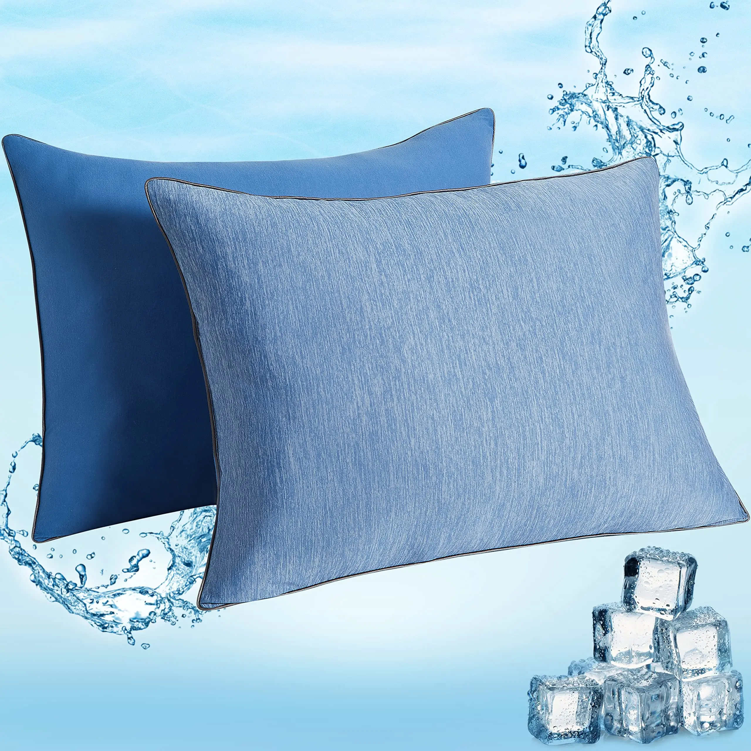 Best Sell Nature Sleeping Bamboo Shell Shredded Filling Gel Cool Hybrid Cervical Memory Foam Cooling Pillow For Sleep