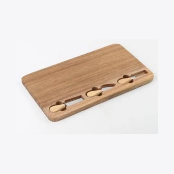 Acacia Wood Cheese Board With Knife