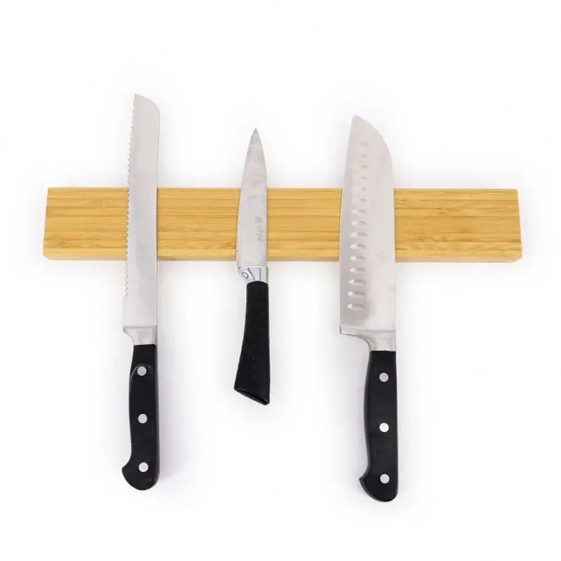 Cheap Kitchen Knife Block Magnetic Wooden Knife Bar Holder Strip