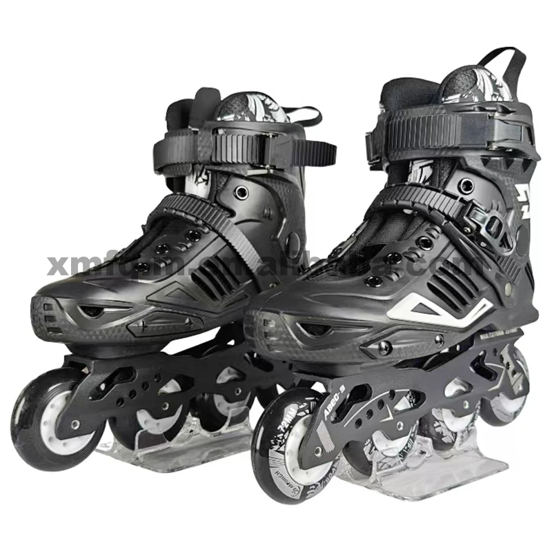 2025 Fengquan Professional Inline Slalom Aggressive Roller Skates with 4 Wheels Adjustable Sizes Skates for Children Beginners