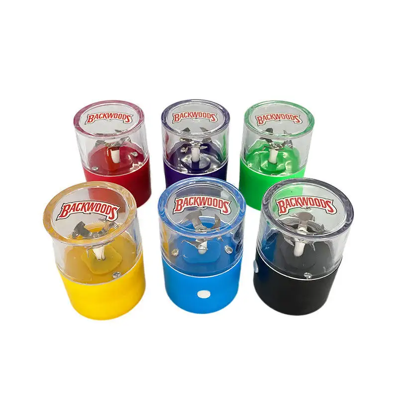 Backwoods Portable Plastic Electric Mini Tobacco Grinder USB Rechargeable Custom Logo Herb Grinders Smoking Accessories