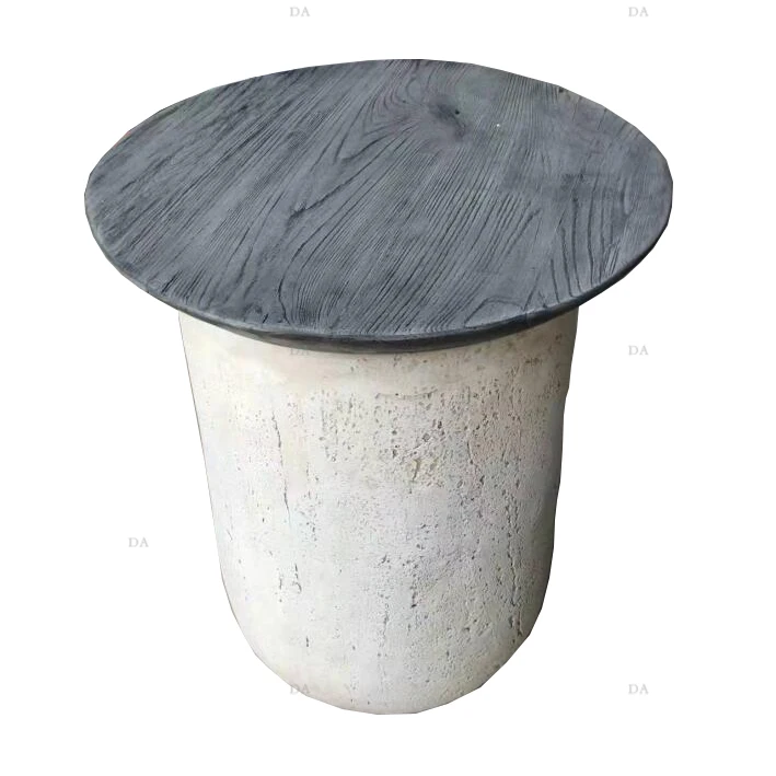 Speckled White MgO Square Twisted Indoor And Outdoor Side Table