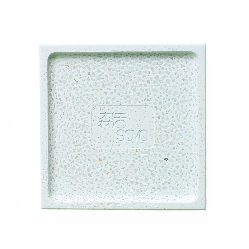 Fast Dry Water Absorption Mildewproof Eco-friendly Bathroom Cobblestone Diatomite Soap Holder Soap Dish