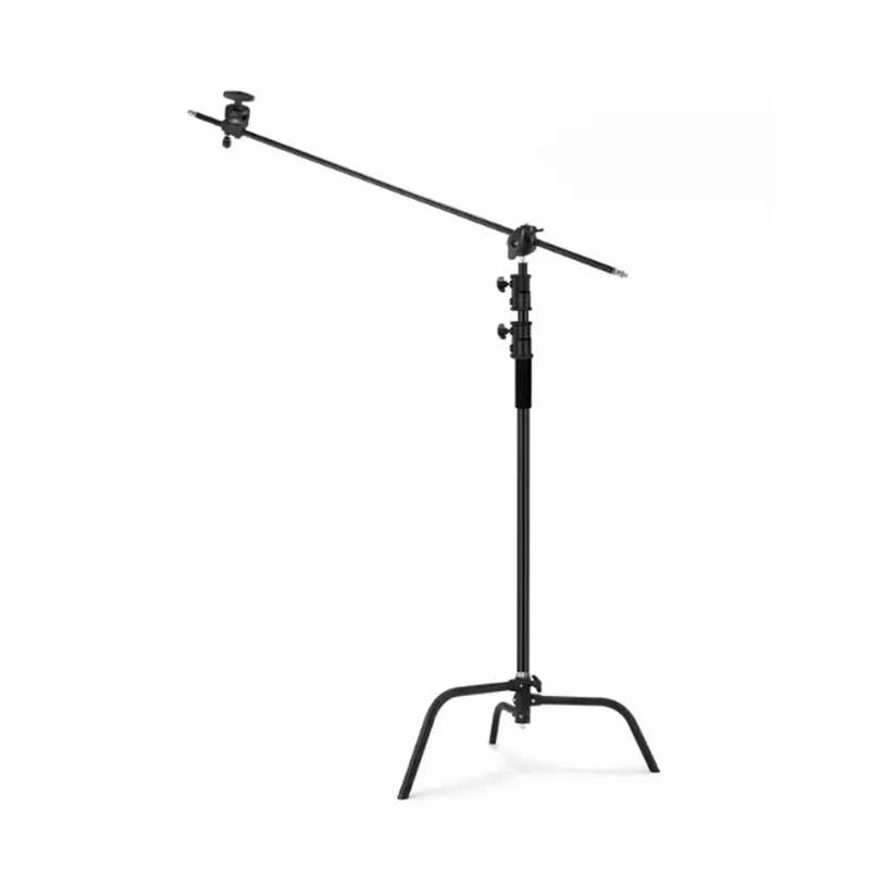 New Arrival Fantai  10ft/3.3m Black Heavy Duty with Arm,Adjustable Stainless Steel Photography studio video Light C Stand