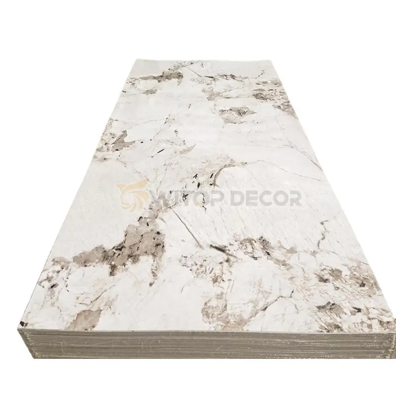 High glossy pvc glossy  marble wall sheet interior decoration